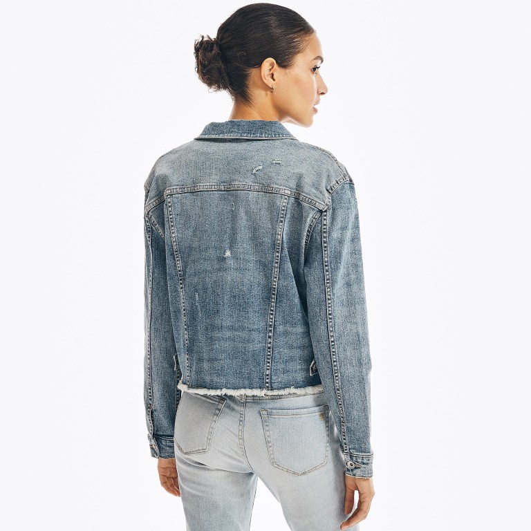 Nautica Nautica Co. Frayed Denim Turquesa Claro | 4rtgOHBQ