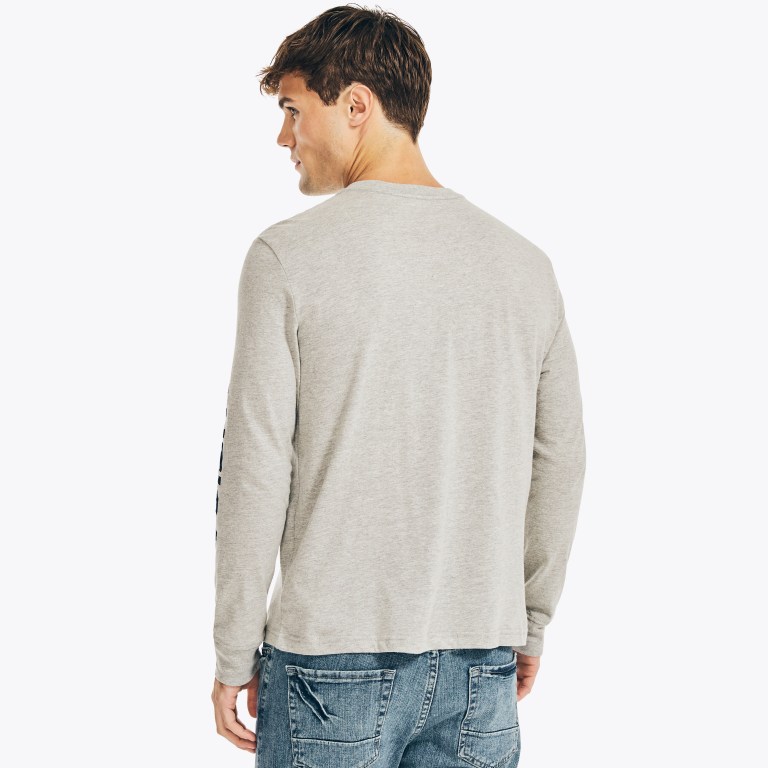 Nautica Nautica Co. Sustainably Crafted Estampadas Long-sleeve Gris | zyHVCk3U
