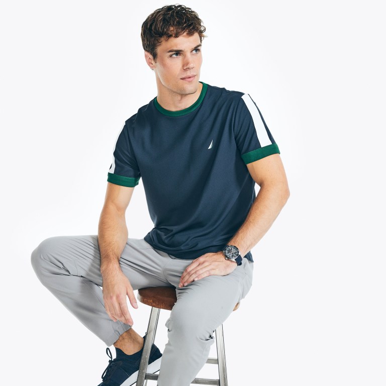 Nautica Navtech Sustainably Crafted Crewneck Azul Marino | HY9jqC1s