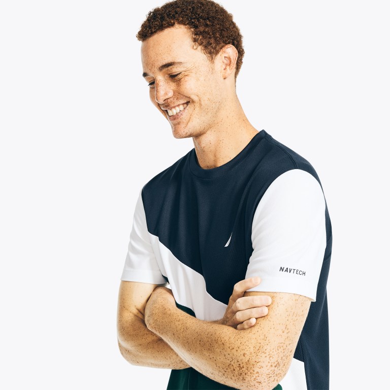 Nautica Navtech Sustainably Crafted Crewneck Azul Marino | jvmpLOGD