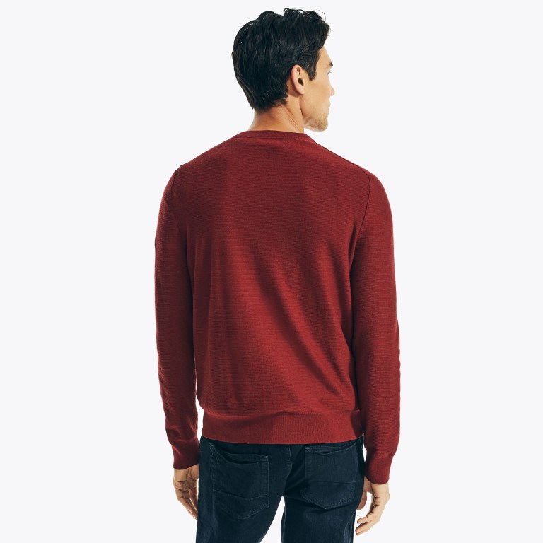 Nautica Navtech Textured Crewneck Rojas | pyNXQgrS