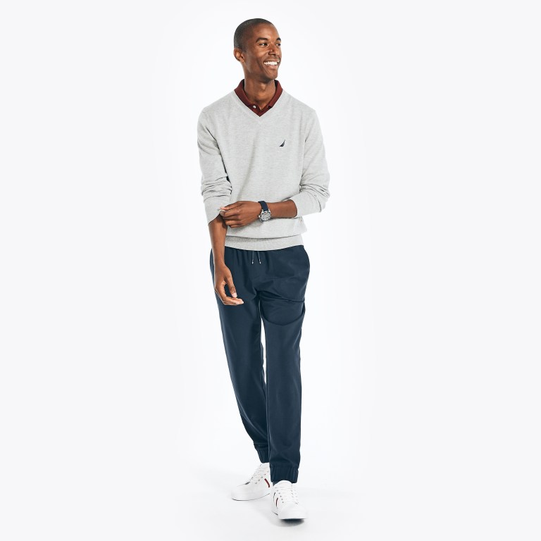 Nautica Navtech V-neck Gris | Xqm1Z3Vd