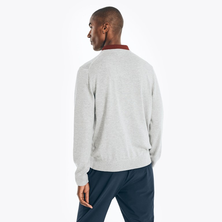 Nautica Navtech V-neck Gris | Xqm1Z3Vd