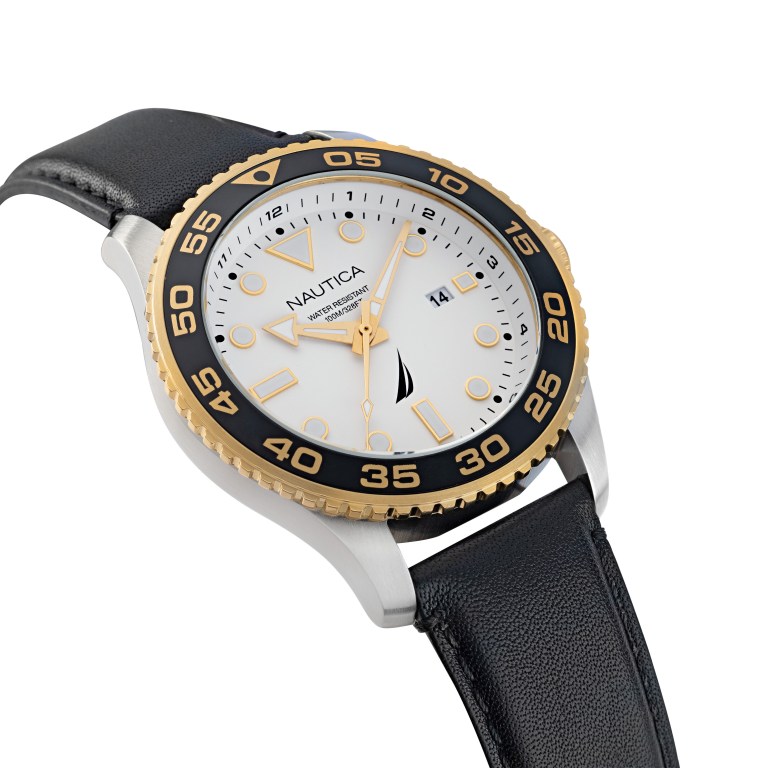 Nautica Pacific Beach Stainless Steel And Cuero Multicolor | hLIMR5zl