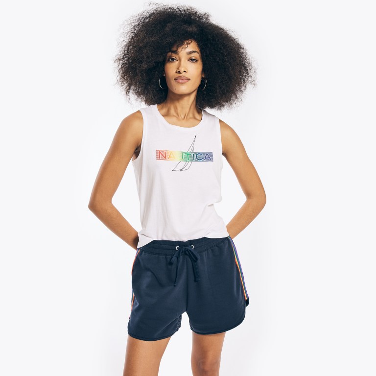 Nautica Pride Estampadas Tank Blancas | UByXpN5C
