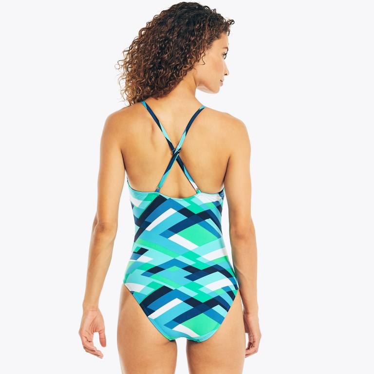 Nautica Printed One-piece Verde Oscuro | bJQLAKyS