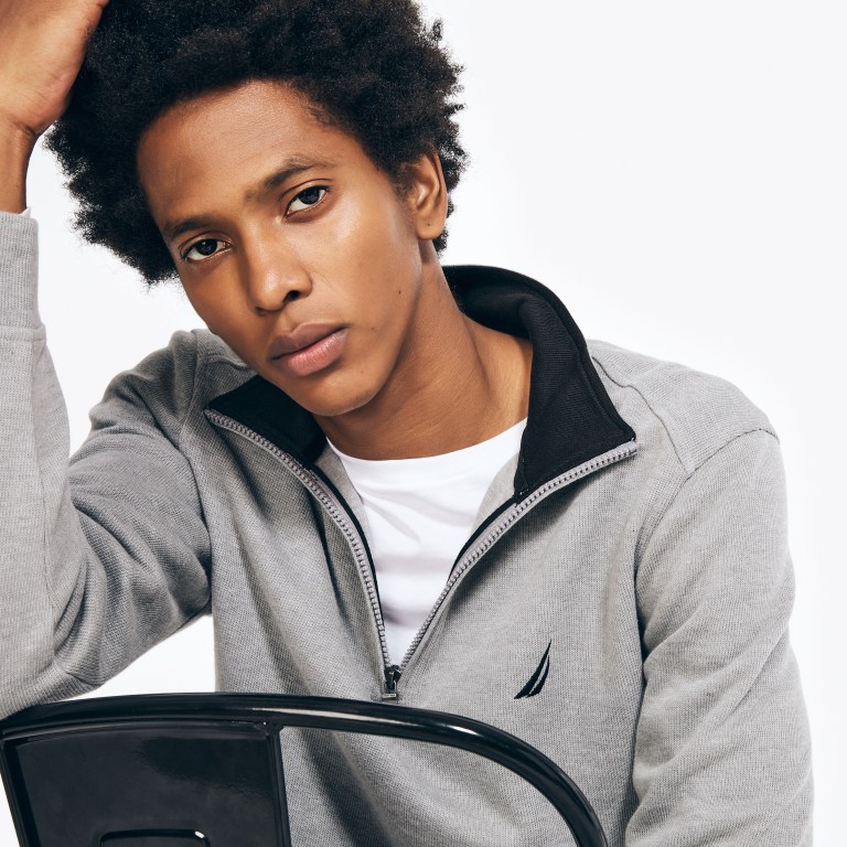 Nautica Quarter-zip Gris | CUkgwYws