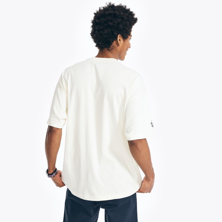 Nautica Reissue Logo Estampadas Creme | CkwVsPmX