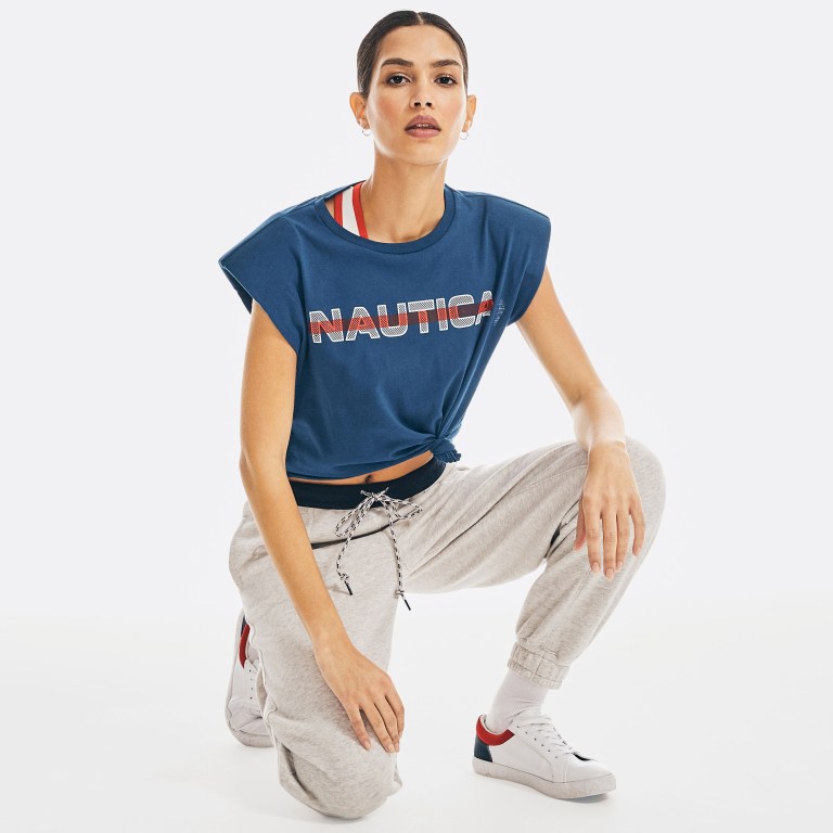 Nautica Sin Manga Logo Azules | jkVKb2eu