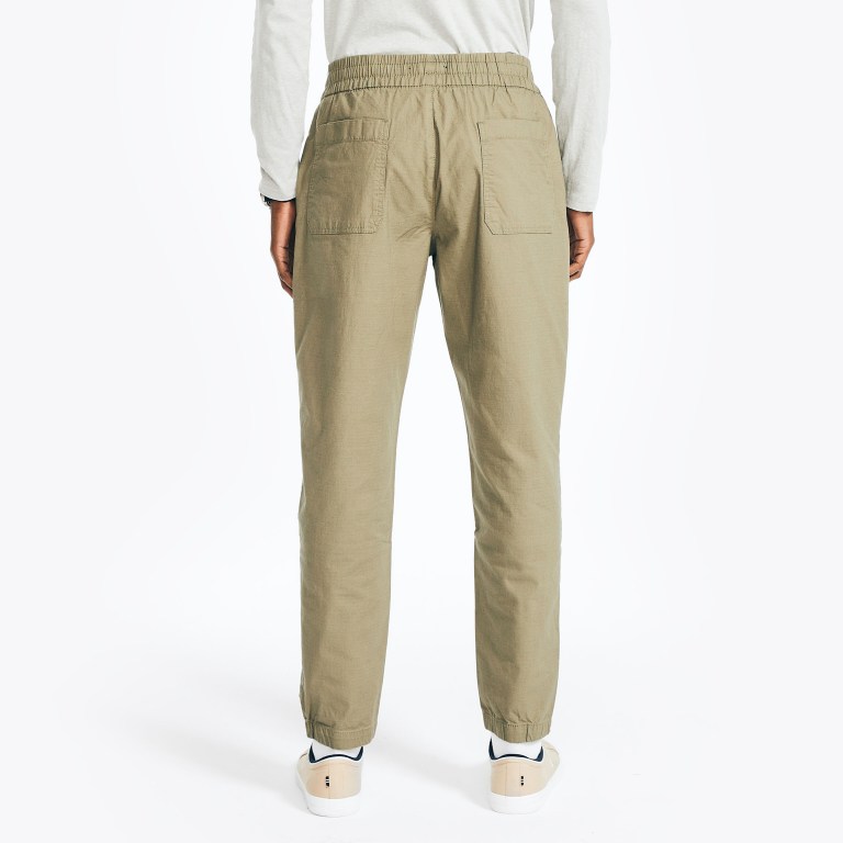 Nautica Slim Fit Rips Jogger Marrones | MXxVwIKO