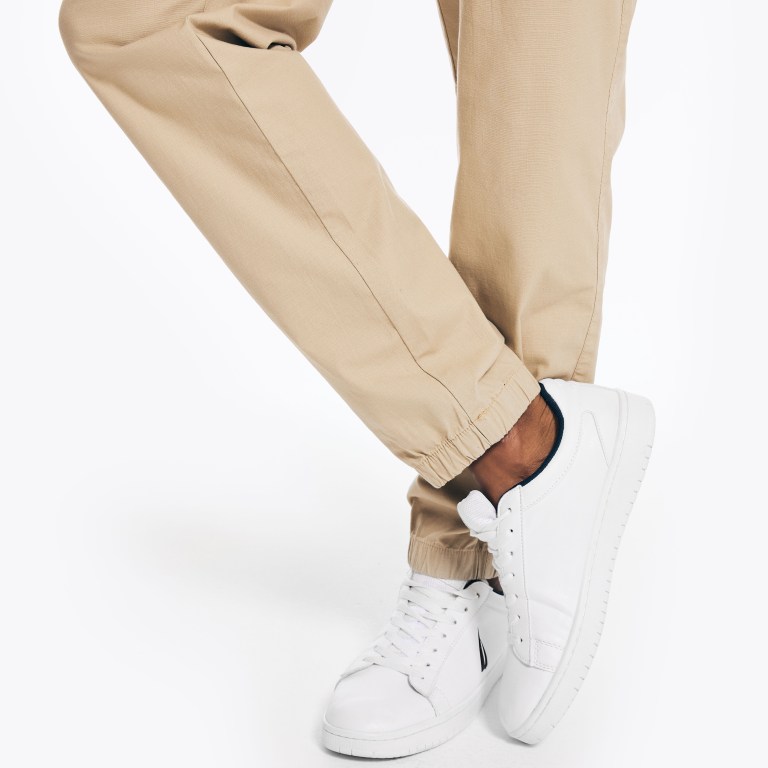 Nautica Slim Fit Rips Jogger Marrones | W3mr5hTI
