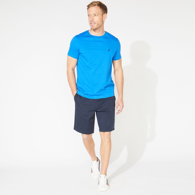 Nautica Solid Crewneck Azules | BiAEBXmi