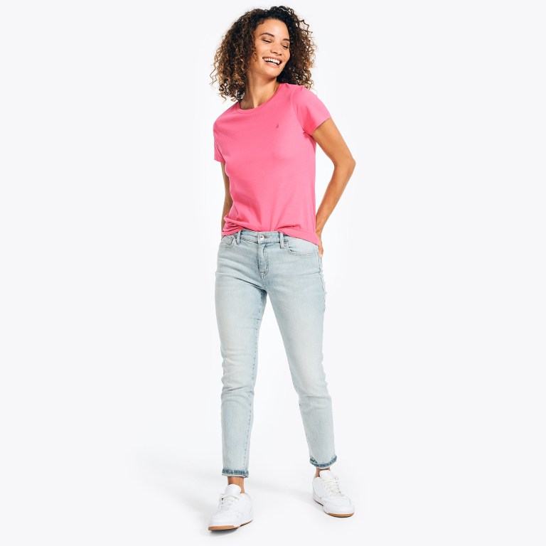 Nautica Solid Crewneck Burdeos | xESW6gTQ