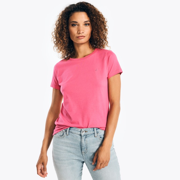 Nautica Solid Crewneck Burdeos | xESW6gTQ