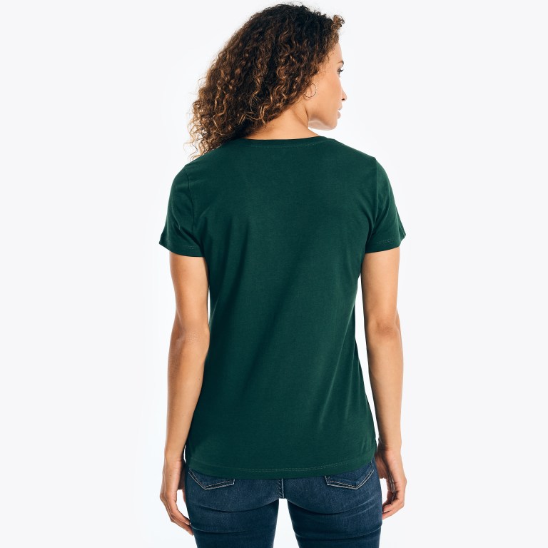 Nautica Solid V-neck Verde | 4u2iHo5d