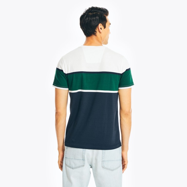 Nautica Striped Crewneck Blancas | bGgM4NLf