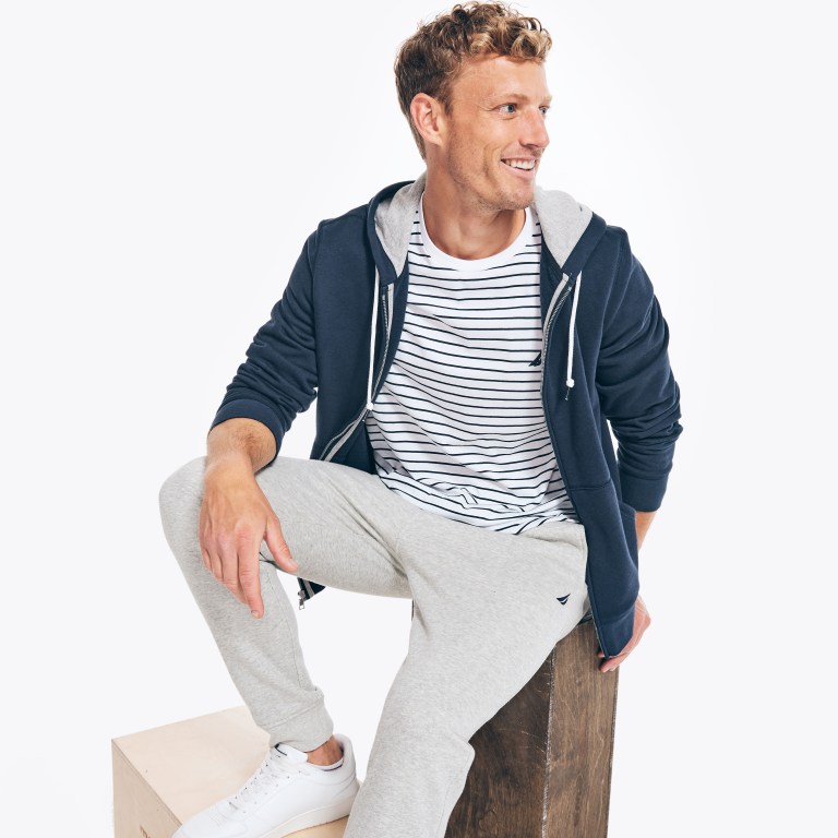 Nautica Striped Crewneck Blancas | ouVjGkrb