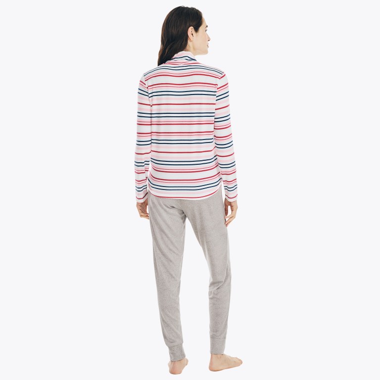 Nautica Striped Pajama Set Coral | R7SWhOMo