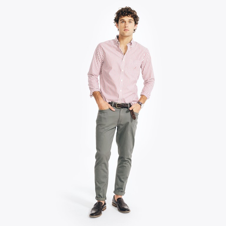 Nautica Striped Poplin Rojas | lDkUhmf7