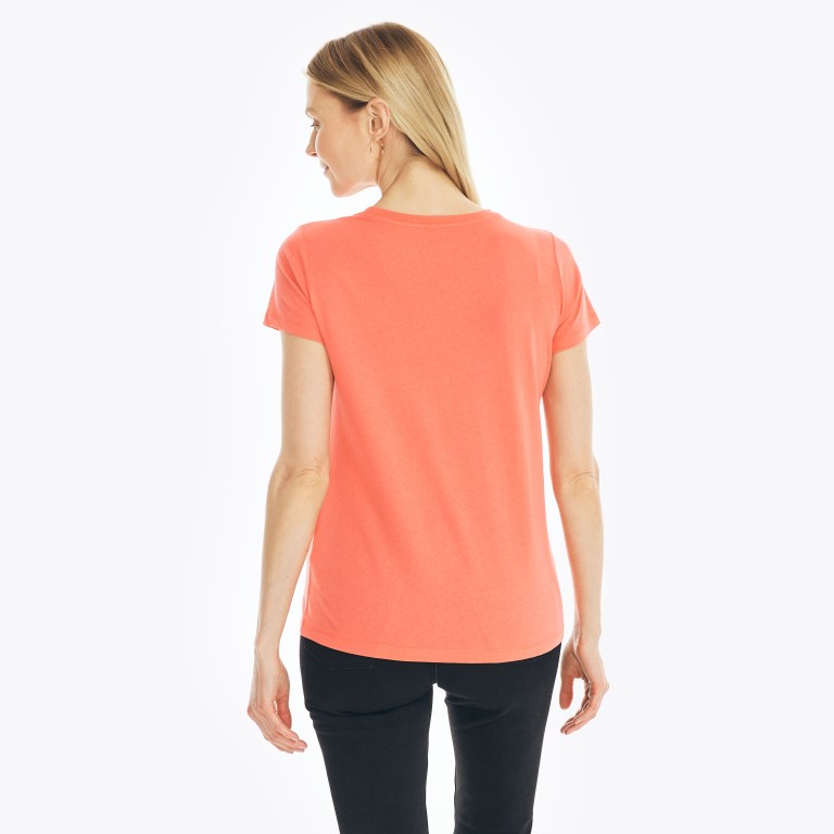 Nautica Studded Logo Crewneck Naranjas | rZKjrV9x