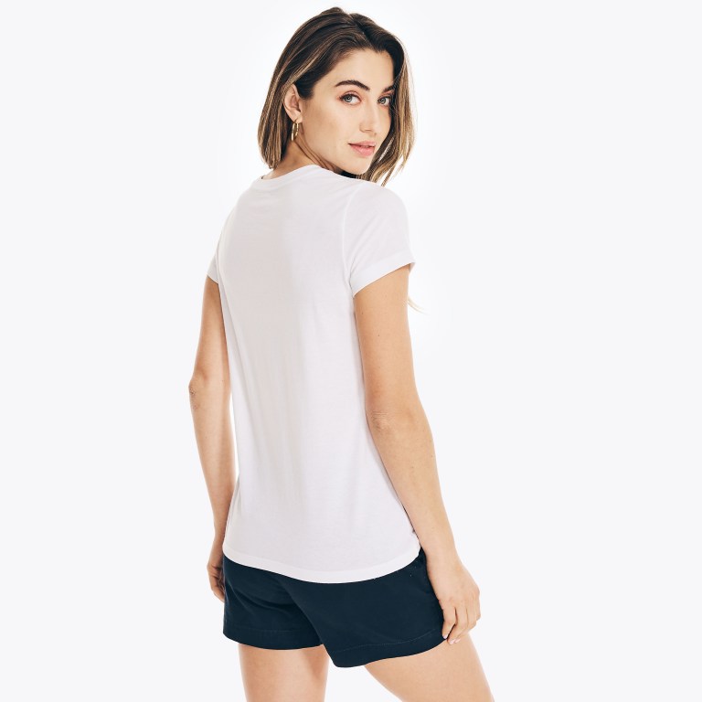 Nautica Sustainably Crafted Americana Estampadas Blancas | kCVGHG92