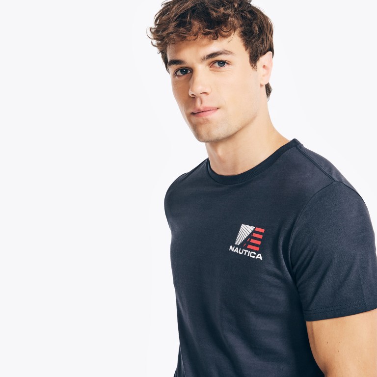 Nautica Sustainably Crafted Americana Estampadas Azul Marino | s0Tizkac