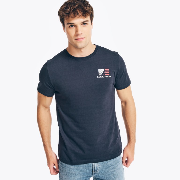 Nautica Sustainably Crafted Americana Estampadas Azul Marino | s0Tizkac