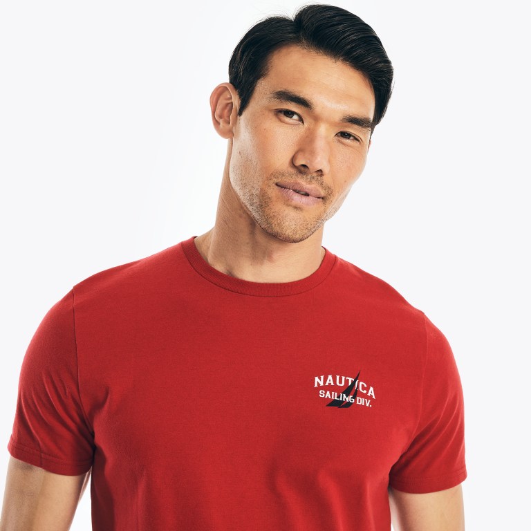 Nautica Sustainably Crafted Anchor Estampadas Rojas | t58ggH2a