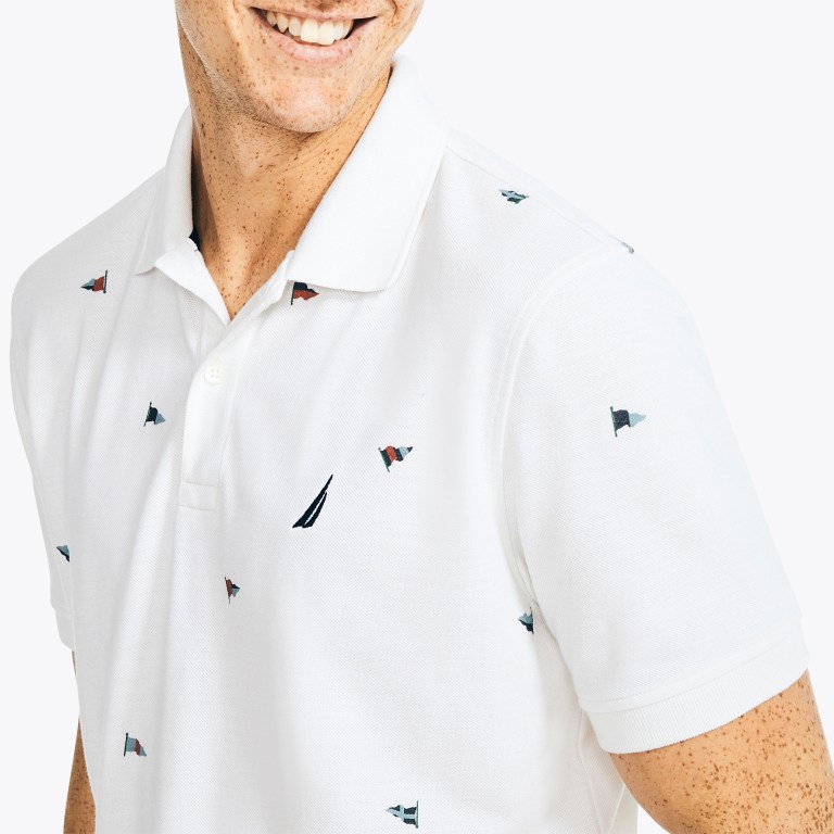 Nautica Sustainably Crafted Classic Fit Printed Deck Blancas | 6zbbu4k8
