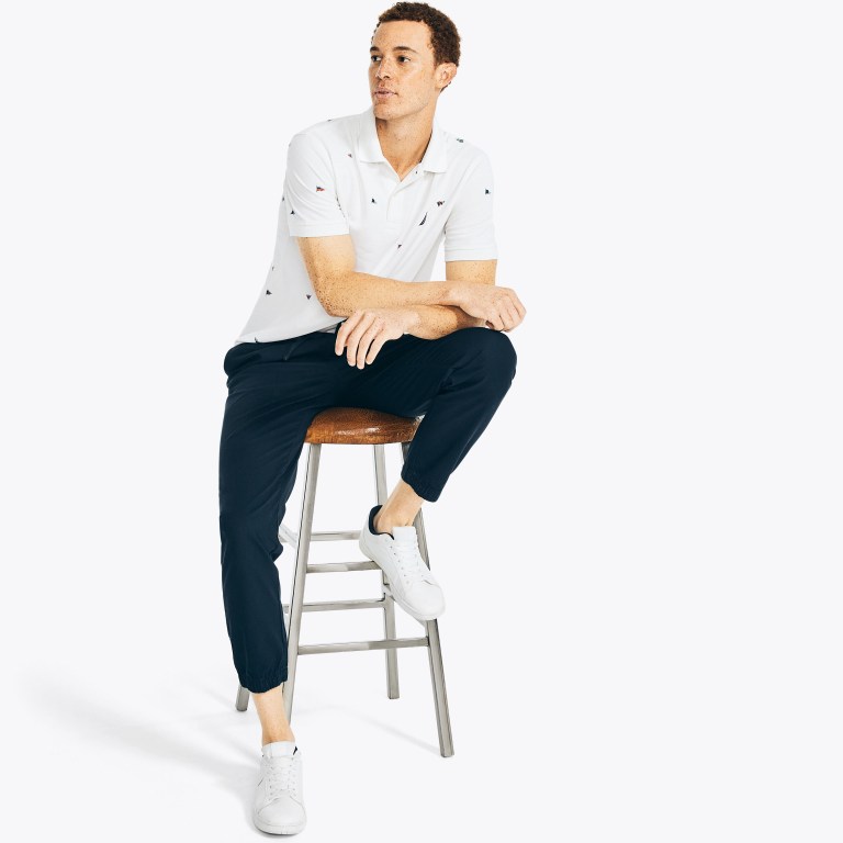 Nautica Sustainably Crafted Classic Fit Printed Deck Blancas | 6zbbu4k8