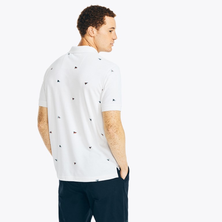 Nautica Sustainably Crafted Classic Fit Printed Deck Blancas | 6zbbu4k8