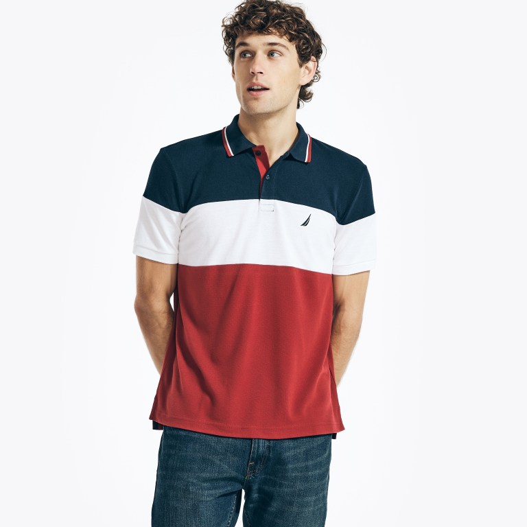 Nautica Sustainably Crafted Classic Fit Colorblock Deck Azul Marino | IE2ikSfp