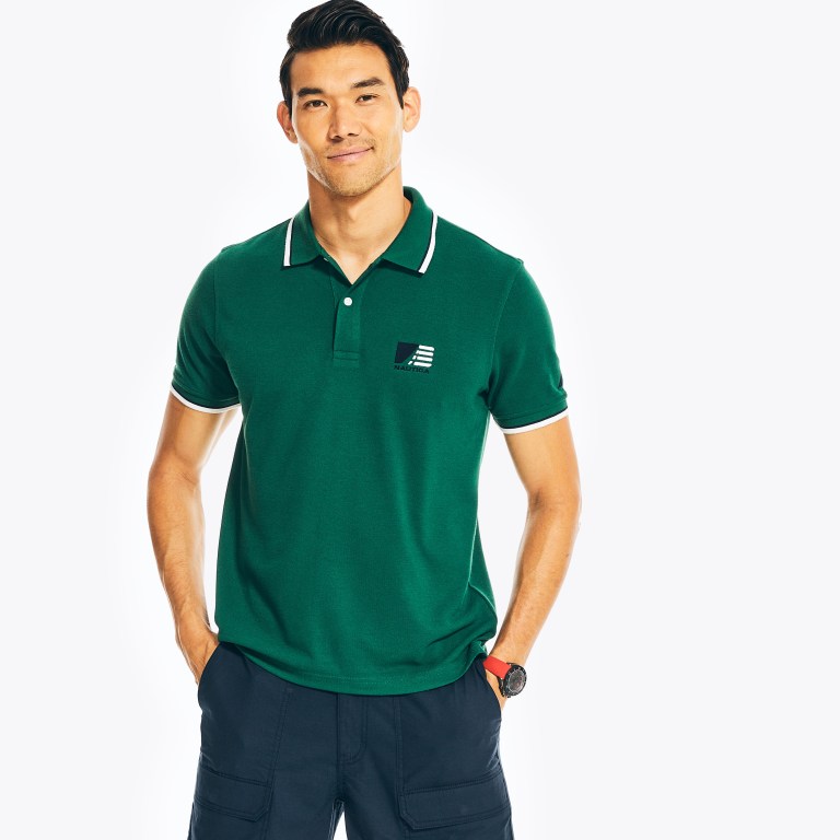 Nautica Sustainably Crafted Classic Fit Deck Verde | ueY01BYd
