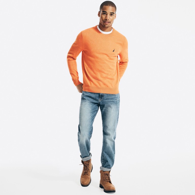 Nautica Sustainably Crafted Crewneck Naranjas | b4JY2S9E