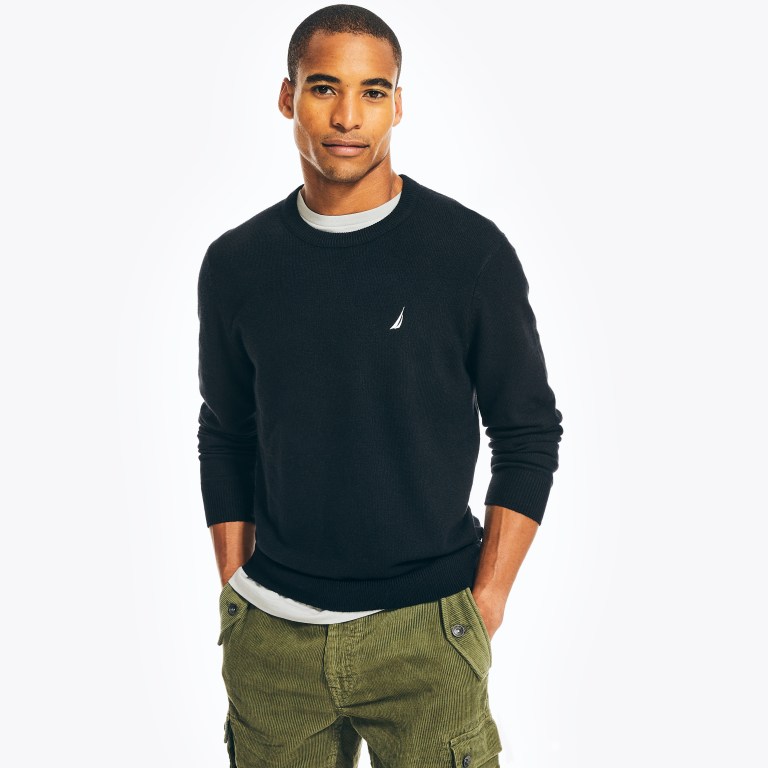 Nautica Sustainably Crafted Crewneck Negras | AxDcOu65