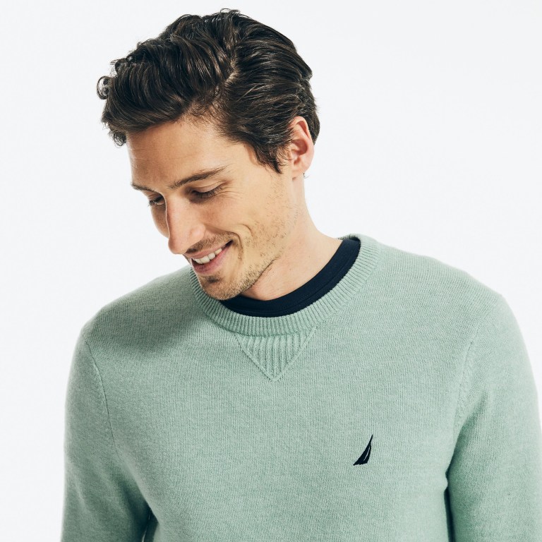 Nautica Sustainably Crafted Crewneck Verde | b2bFQ0kB