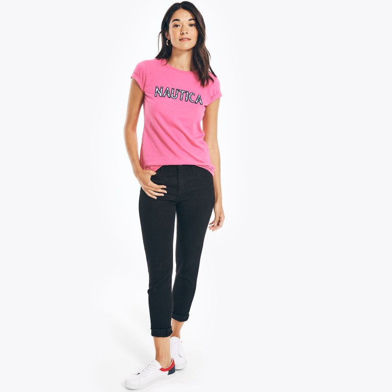 Nautica Sustainably Crafted Embroidered Logo Estampadas Burdeos | hLDuH6ac
