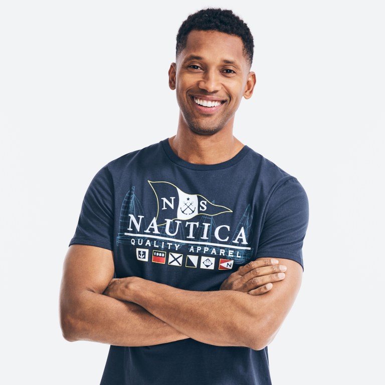 Nautica Sustainably Crafted Flags Estampadas Azul Marino | BUgc4k6j