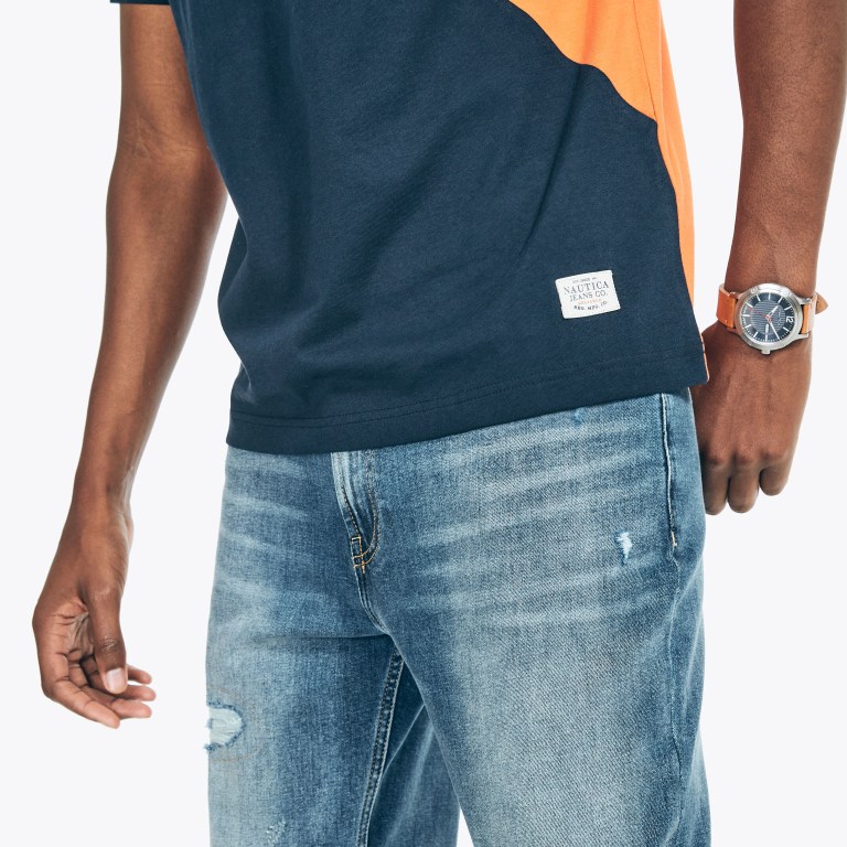 Nautica Sustainably Crafted Nautica Co. Colorblock Naranjas | ExZiQCaV