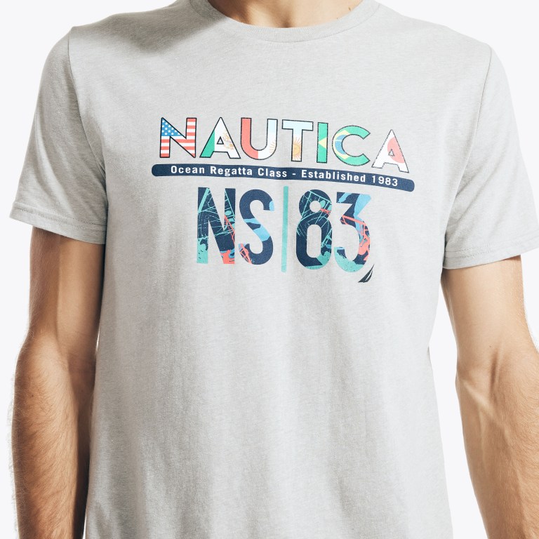 Nautica Sustainably Crafted Ns-83 Estampadas Gris | bWXnw5iI