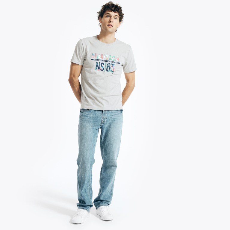 Nautica Sustainably Crafted Ns-83 Estampadas Gris | bWXnw5iI