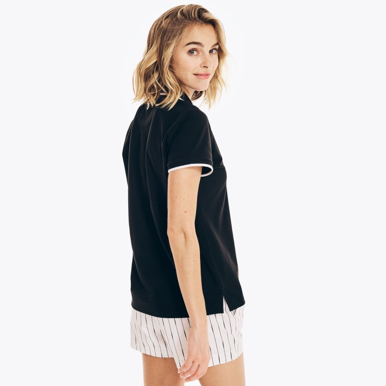 Nautica Sustainably Crafted Ocean Split-neck Negras | 2IPe0kfZ