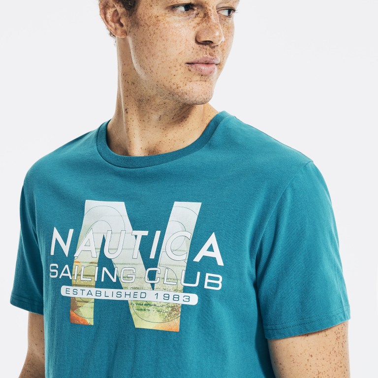 Nautica Sustainably Crafted Sailing Club Estampadas Azules | mXljV26D