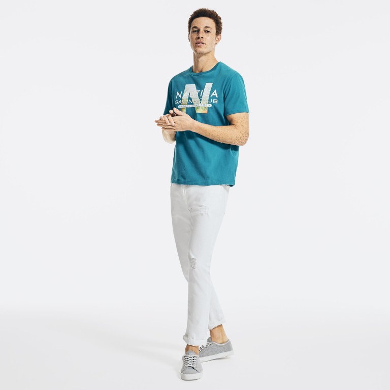 Nautica Sustainably Crafted Sailing Club Estampadas Azules | mXljV26D