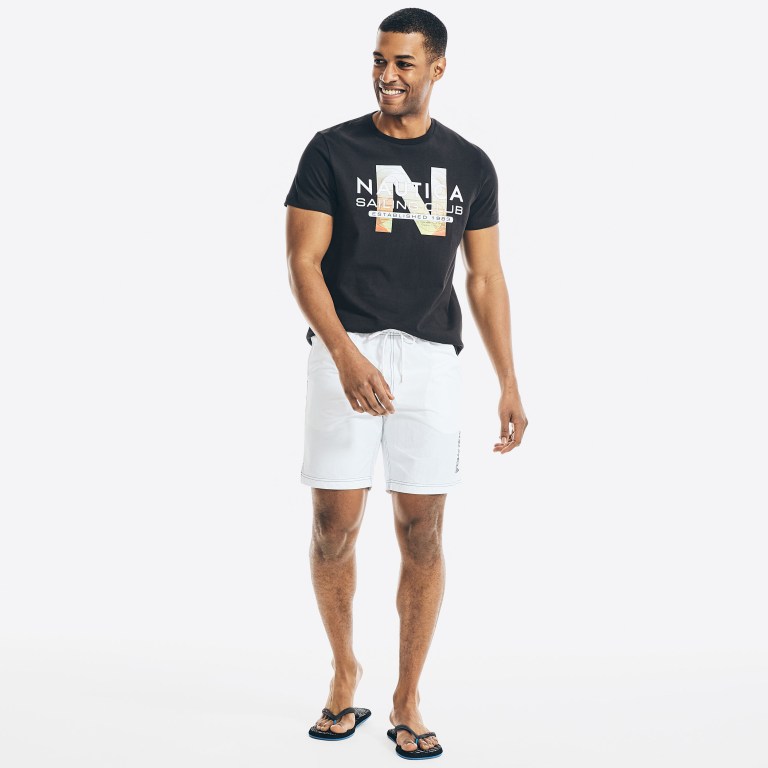 Nautica Sustainably Crafted Sailing Club Estampadas Negras | qK5K48R6