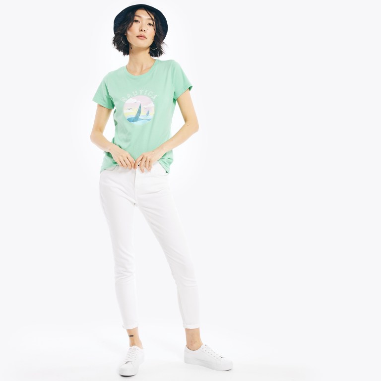 Nautica Sustainably Crafted Sailing Estampadas Verde Menta | 2FAjLjqM