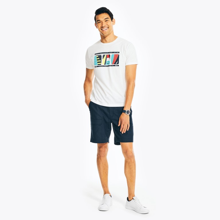 Nautica Sustainably Crafted Sailing Estampadas Blancas | qovO4WPi