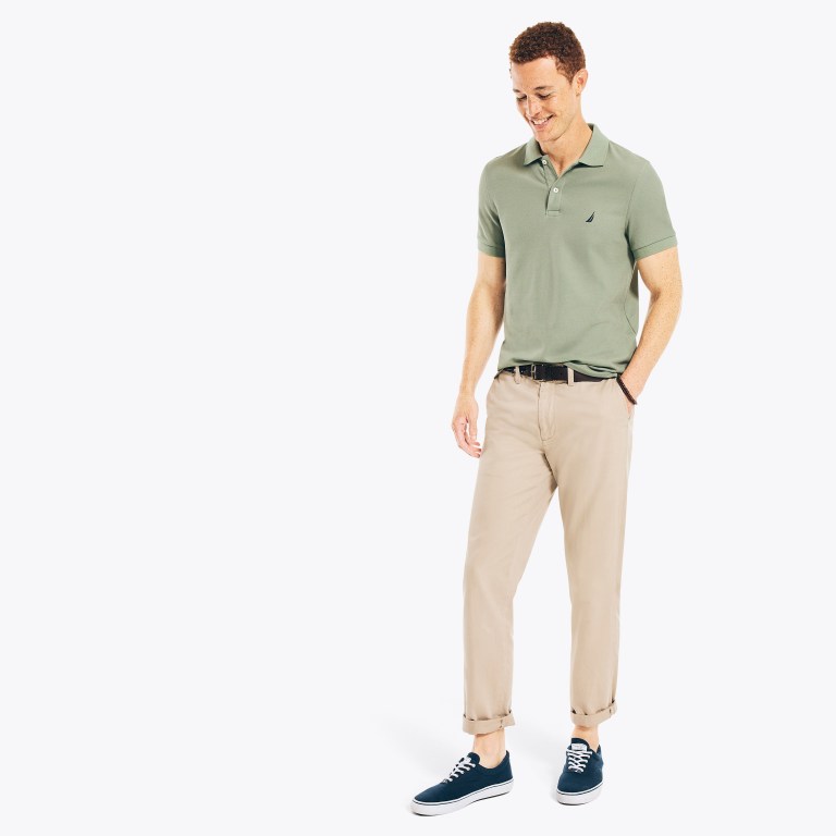 Nautica Sustainably Crafted Slim Fit Performance Deck Verde | qOiQOZ9F