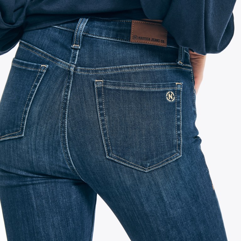Nautica Sustainably Crafted True Flex Mid-rise Skinny Denim Azules Amarillo | oM4zQxzN