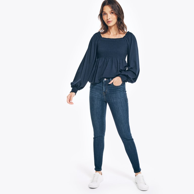 Nautica Sustainably Crafted True Flex Mid-rise Skinny Denim Azules Amarillo | oM4zQxzN